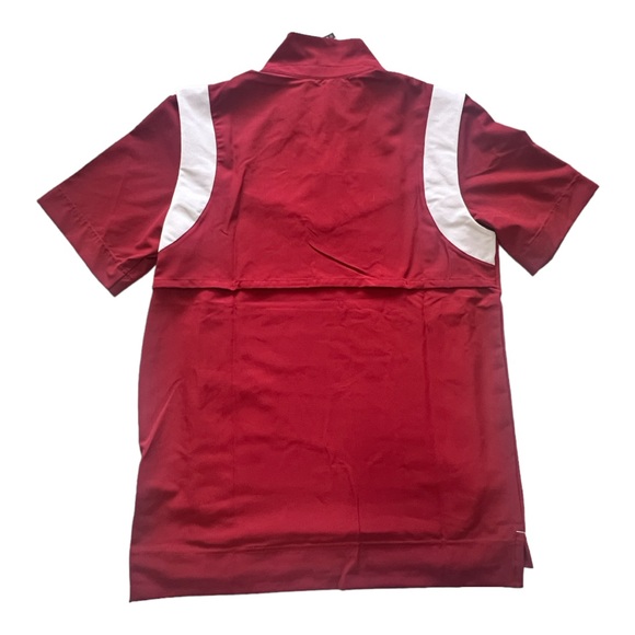 Nike 1/4 Zip Shirt Jacket Men Size Small Coach Performance Red White Shortsleeve - Picture 5 of 10
